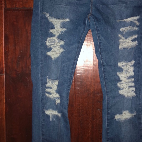 Darker blue pair of jeggings - Picture 3 of 5